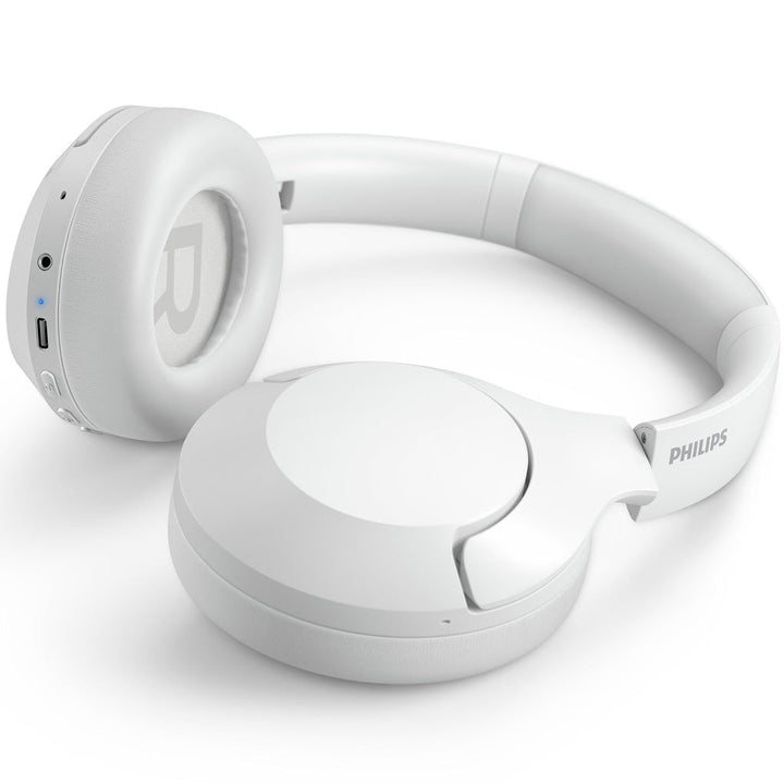 TAH8506WT Trådlösa hörlurar, Brusreducering Pro, Elegant stil. Upp till 60 timmars speltid. Vita. Philips