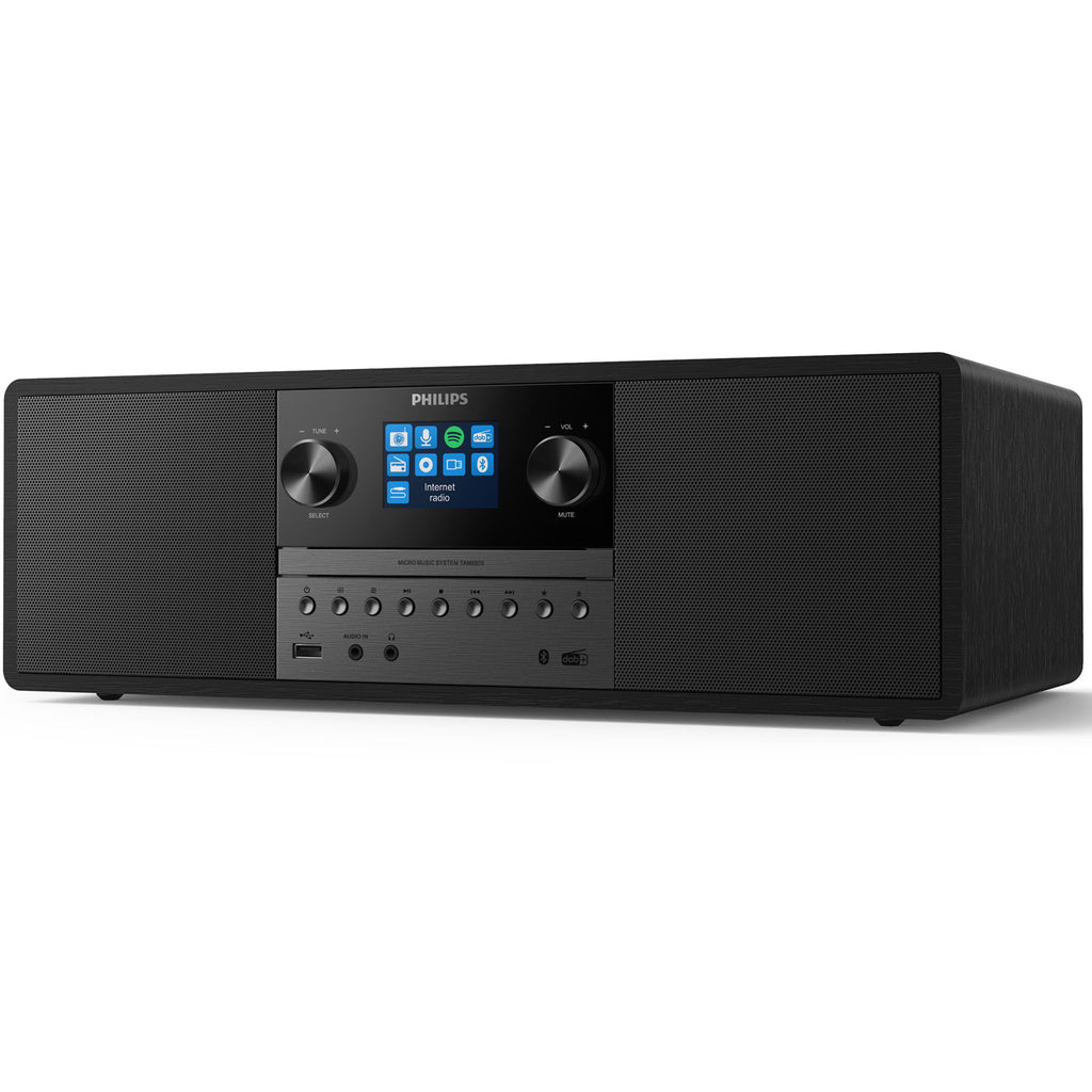 TAM6805 Allt i ett Mikromusiksystem. Web-radio, CD, Spotify Connect, USB. 50W Philips