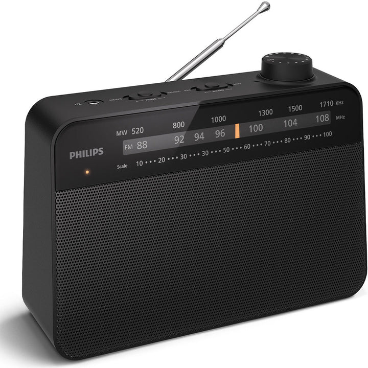 Bärbar analog FM/MW-radio TAR2509. Nät- eller batteridriven. Philips