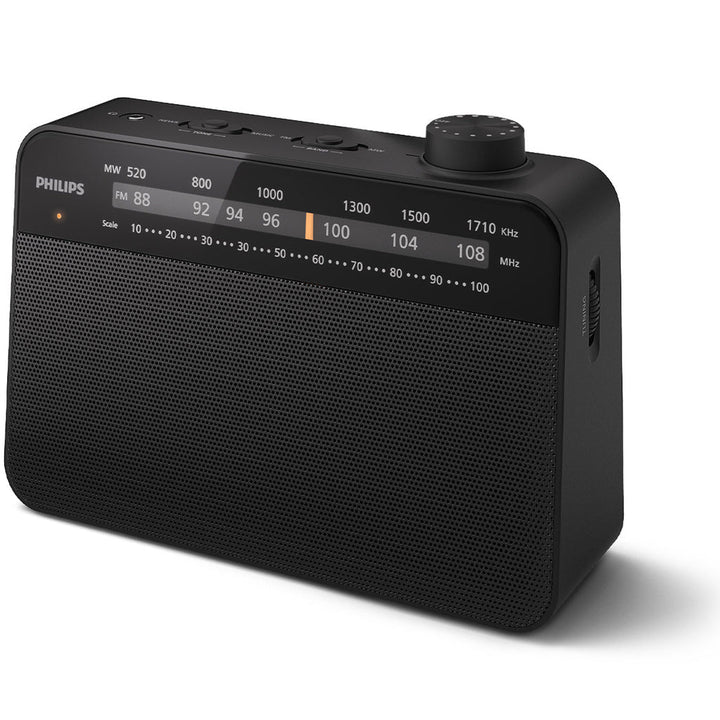 Bärbar analog FM/MW-radio TAR2509. Nät- eller batteridriven. Philips