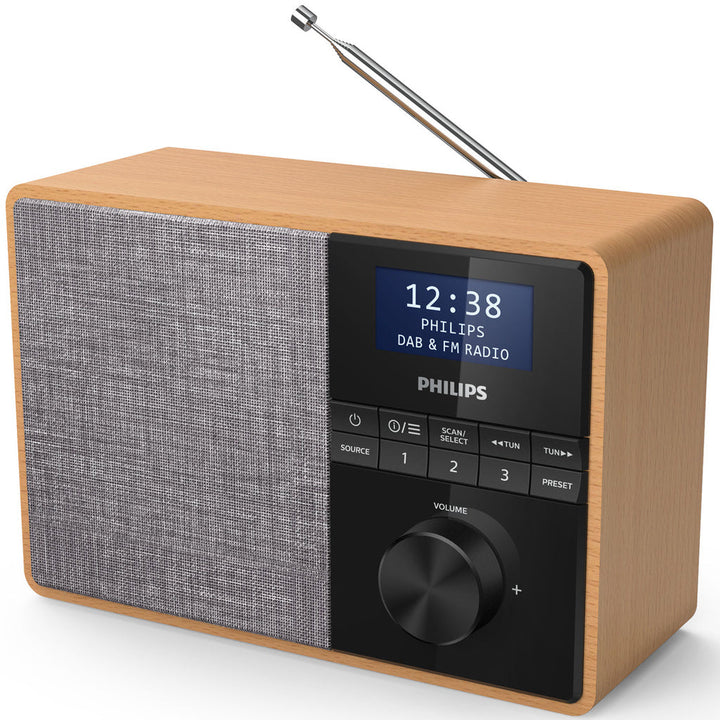 Köksradio med Bluetooth. Streama din favorit-pod eller musik till frukosten. Trähölje Philips