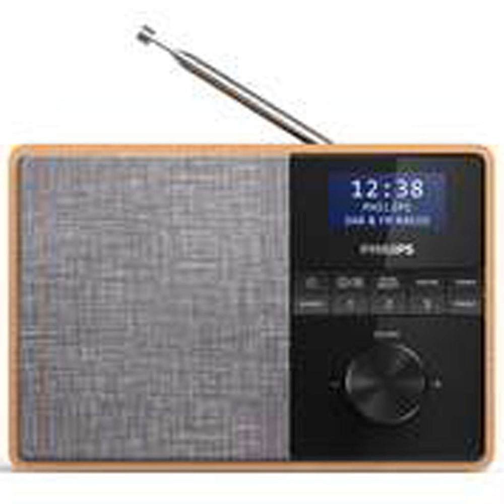 Köksradio med Bluetooth. Streama din favorit-pod eller musik till frukosten. Trähölje Philips