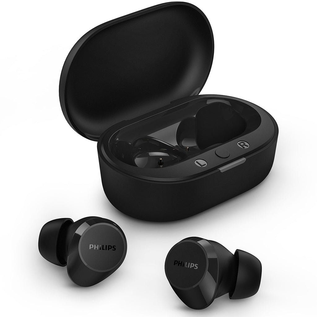 TAT1209BK True Wireless-hörlurar. Små och bekväma. 6+18 tim speltid. IPX4-klass. Svarta. Philips
