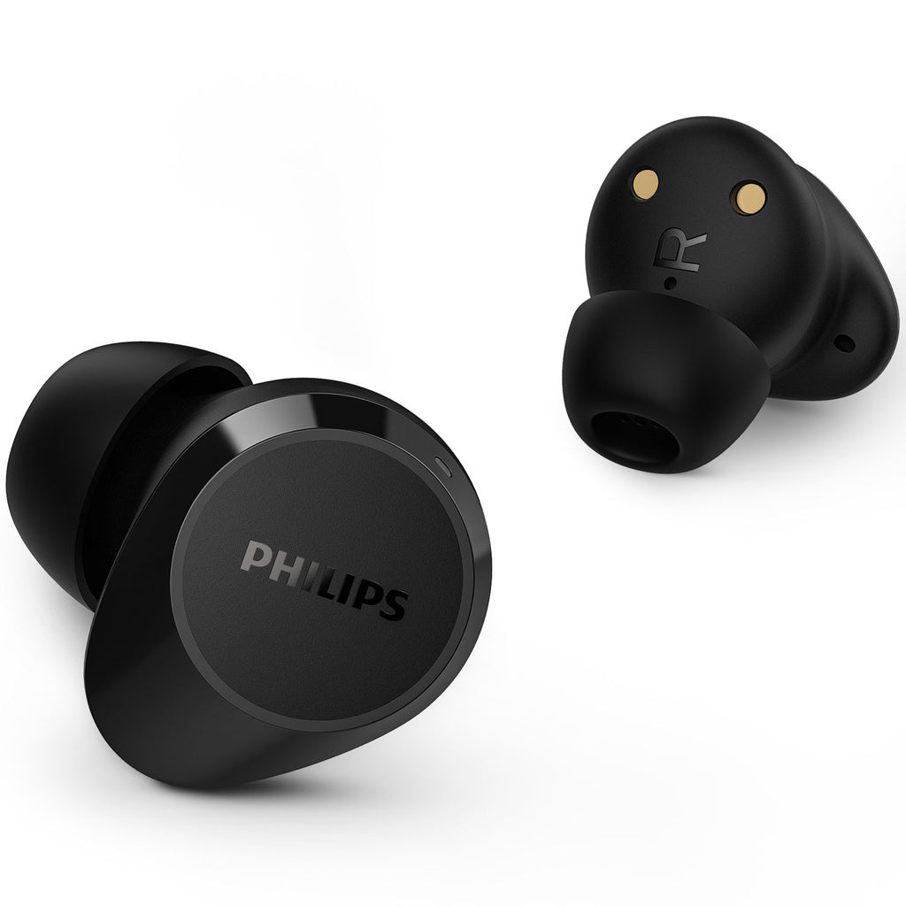 TAT1209BK True Wireless-hörlurar. Små och bekväma. 6+18 tim speltid. IPX4-klass. Svarta. Philips
