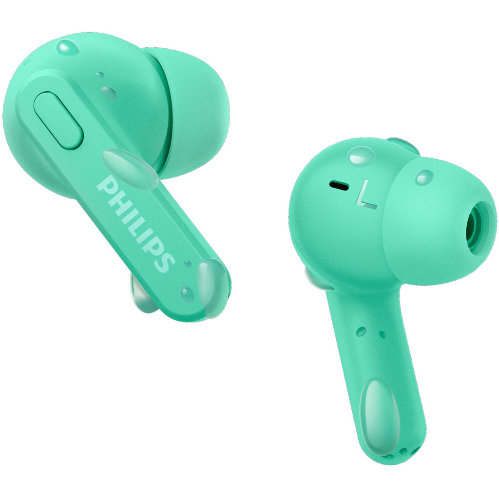 TAT2206GR True Wireless-hörlurar, IPX4-klass (stänk och svettåliga) 6+18 timmars speltid. Gråa. Philips