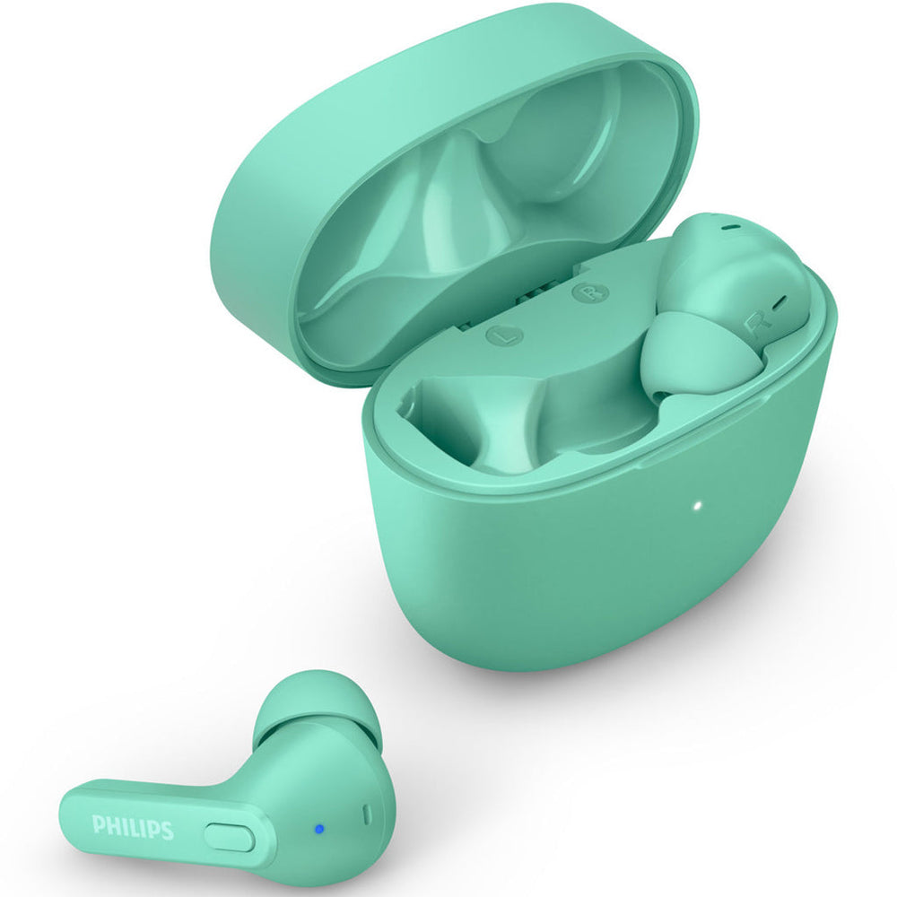 TAT2206GR True Wireless-hörlurar, IPX4-klass (stänk och svettåliga) 6+18 timmars speltid. Gråa. Philips