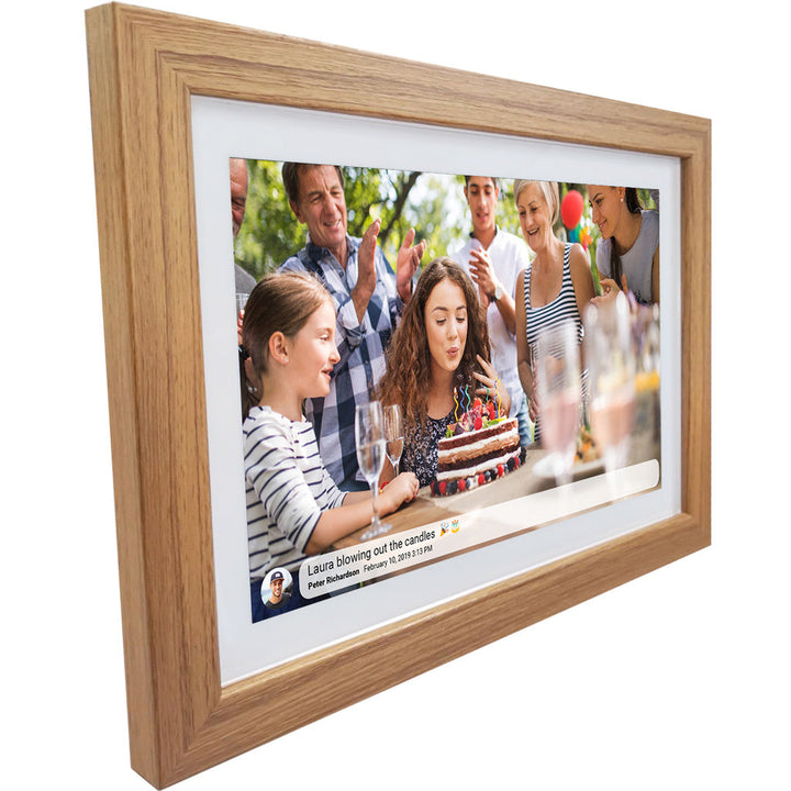 PFF-1543LW  15.6” FULL HD digital Wi-Fi photoframe with FRAMEO photo software and wooden frame Denver