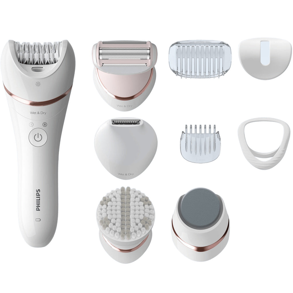 Epilator för våt- och torrepilering 9-tillbehör BRE740 Philips
