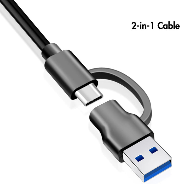 USB-hub 7-port med separata På/Av-knappar USB-C/USB-A in USB 3.2 Gen1 LogiLink