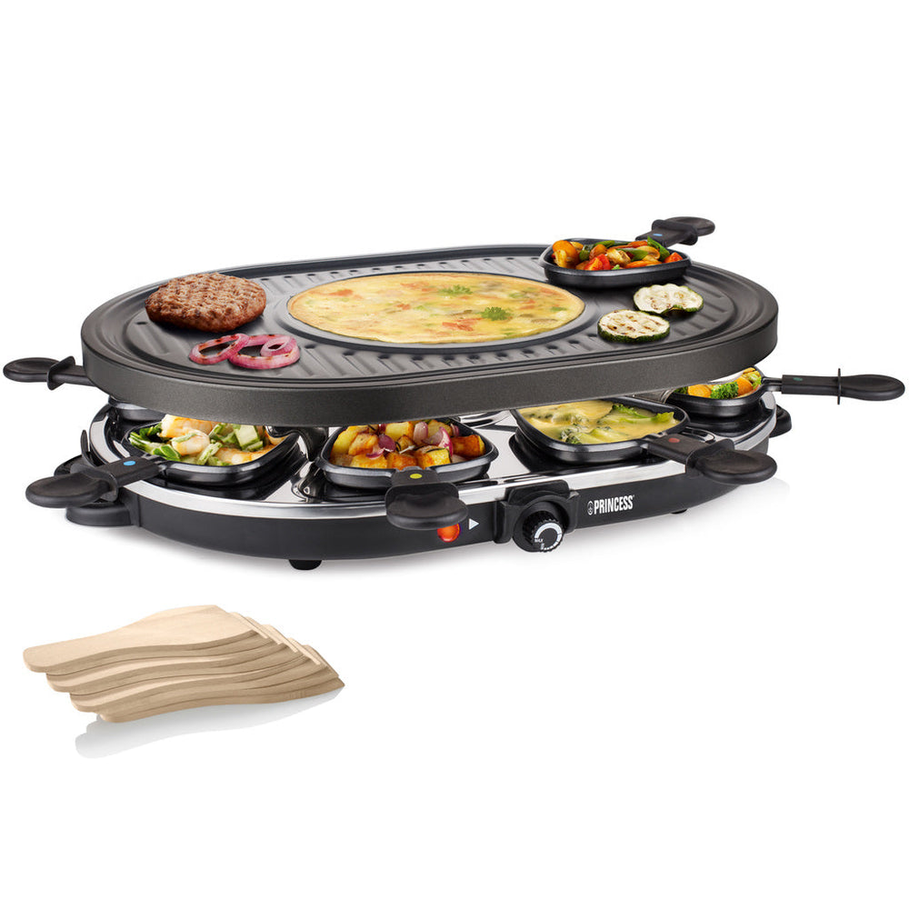 Raclette 8 Oval Grill Party  162700   43X30cm grillplatta Princess