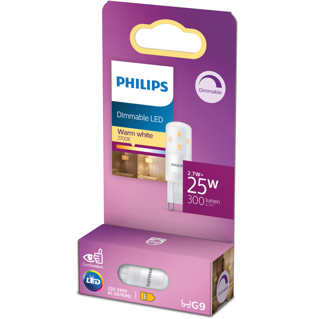 LED G9 Kapsel 2,7W (25W) Dimbar 300lm Philips