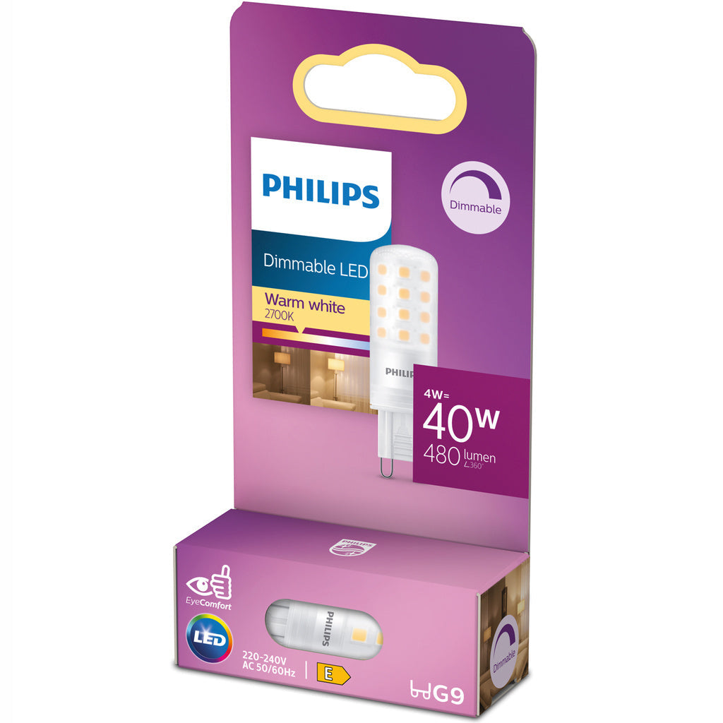 LED G9 Kapsel 4W (40W) Dimbar 480lm Philips