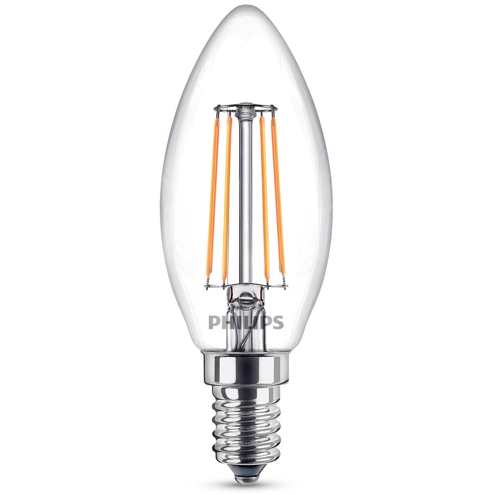 LED E14 Kron B35 2,3W (40W) Klar 485lm 2700K Energiklass A Philips