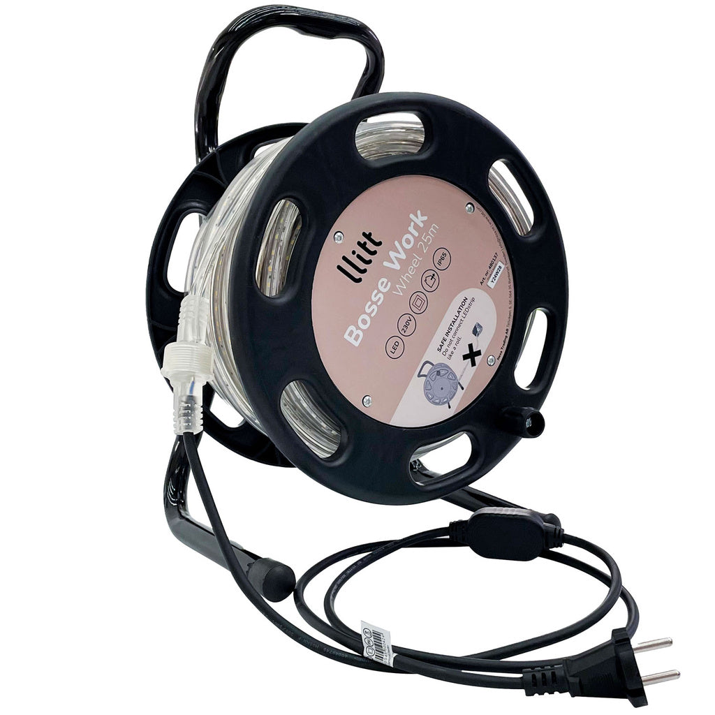 Bosse Work Wheel Ledstrip arbetsbelysning 25m IP65 4000K 200W 20000lm Llitt