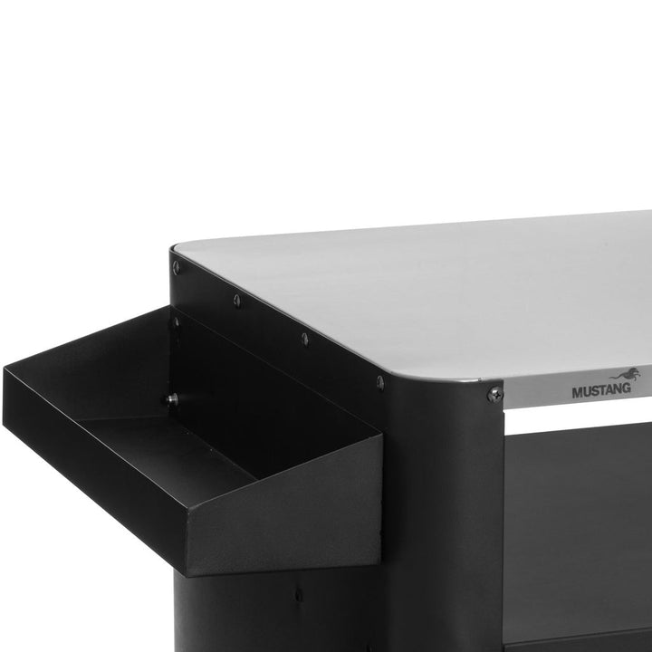 Grillbord Svart 135 x 60 x 90 cm Mustang