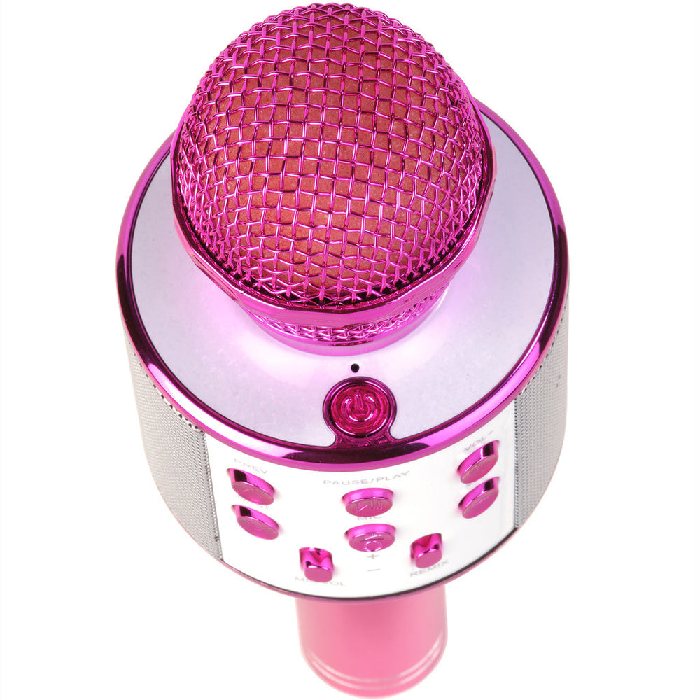 Bluetooth Karaoke Mikrofon med inbyggd högtalare. Rosa Denver