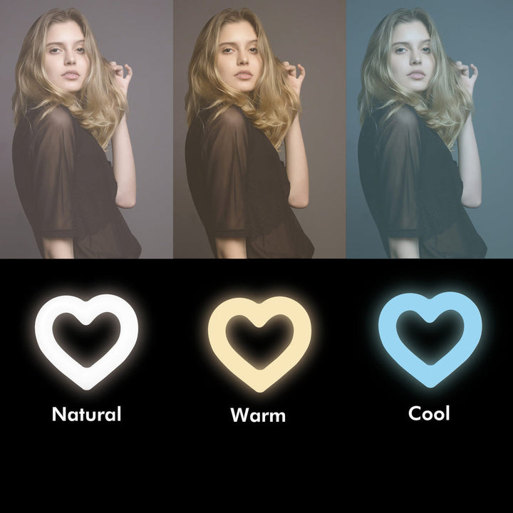 Ring light Hjärtform RGB med bordsstativ LogiLink