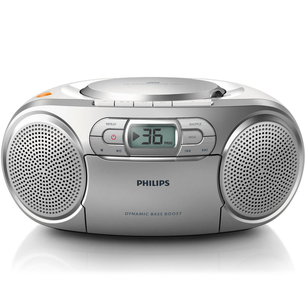 Boombox CD/FM-radio/Kassett Silver-grå Philips