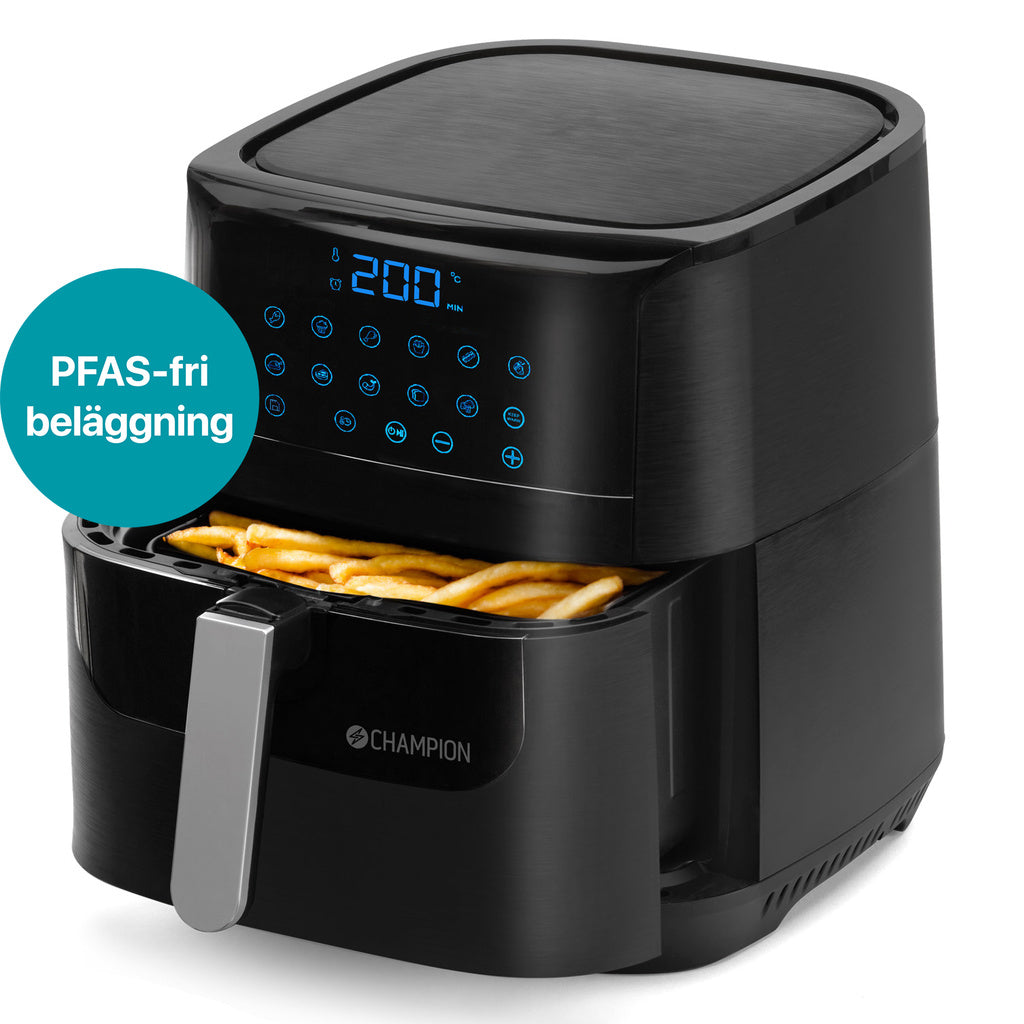 Air Fryer XL Ceramic 5,5L 1800W AF600 Svart Champion
