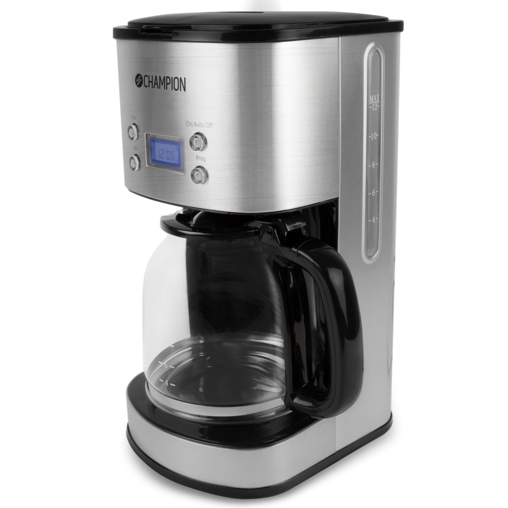 Kaffebryggare Digital 12-koppar/1,5L KB210 Rostfri Champion