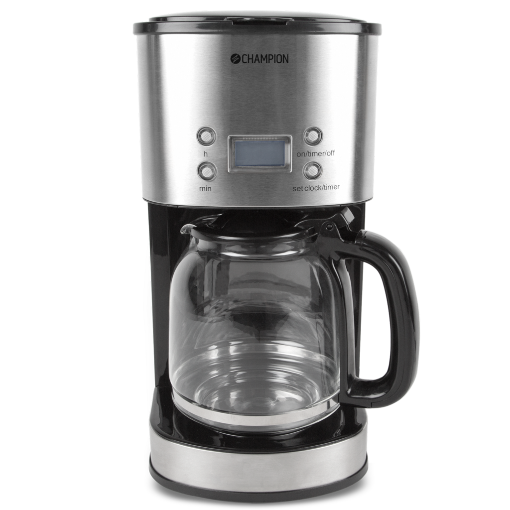 Kaffebryggare Digital 12-koppar/1,5L KB210 Rostfri Champion