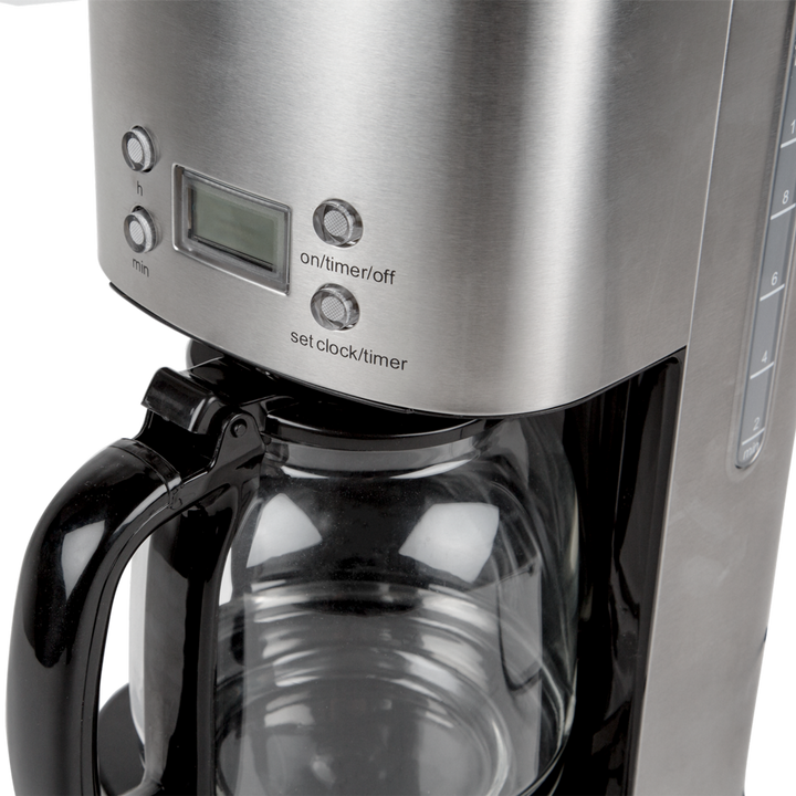 Kaffebryggare Digital 12-koppar/1,5L KB210 Rostfri Champion