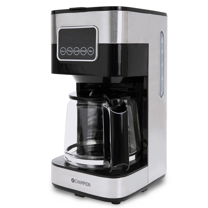 Kaffebryggare Digital 12-koppar/1,5L KB400 Rostfri Champion