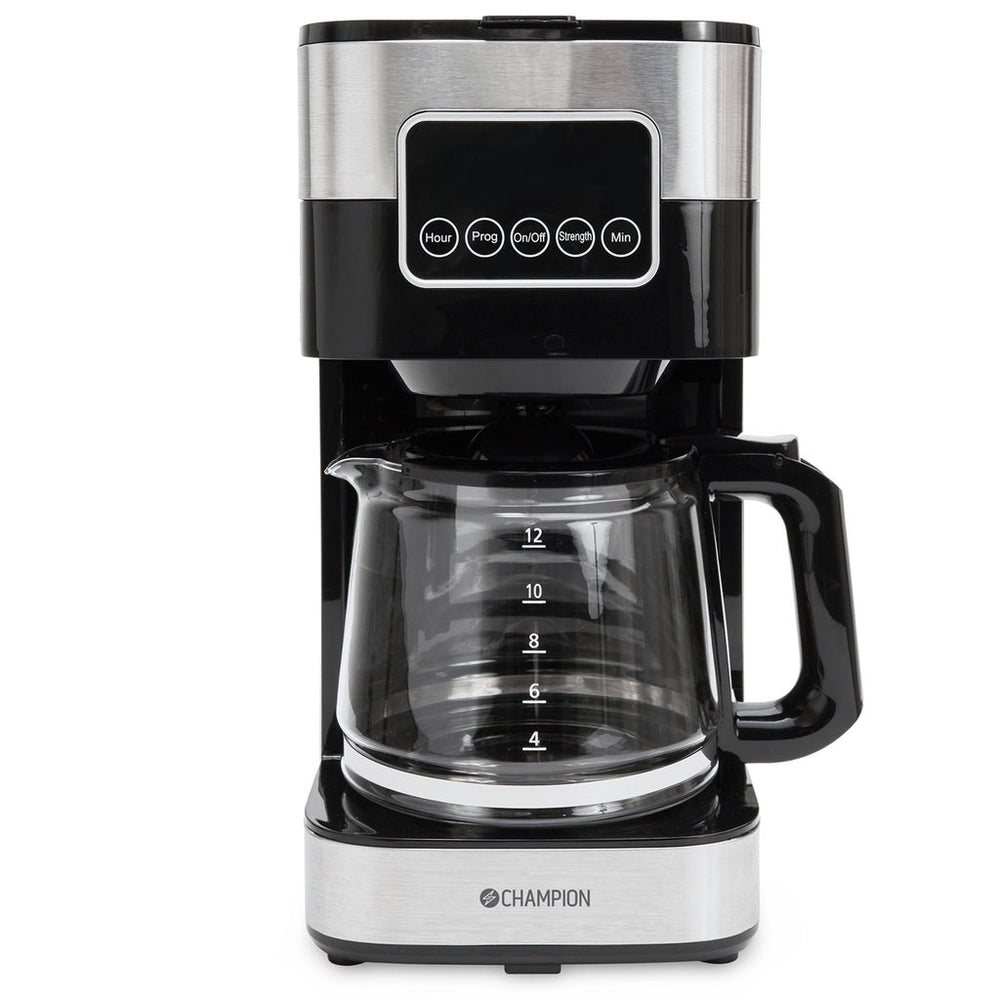 Kaffebryggare Digital 12-koppar/1,5L KB400 Rostfri Champion