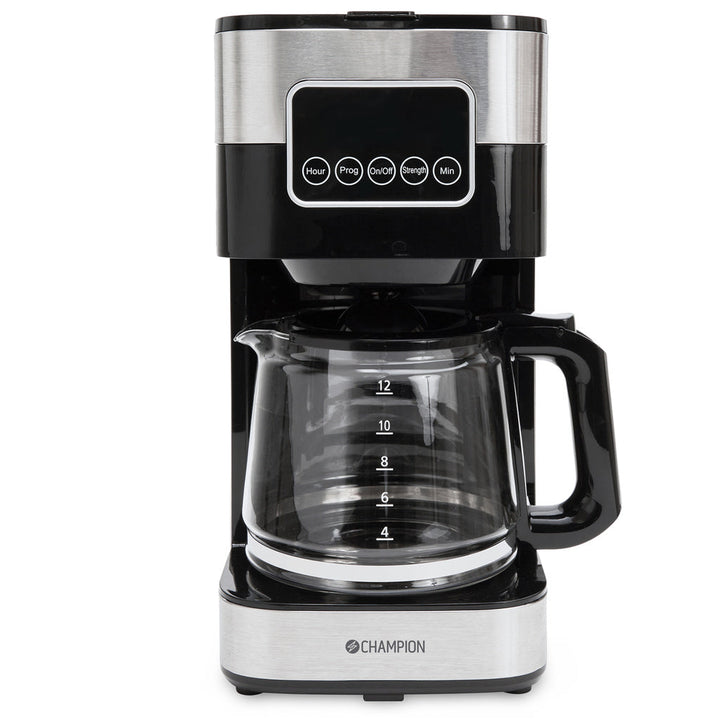 Kaffebryggare Digital 12-koppar/1,5L KB400 Rostfri Champion