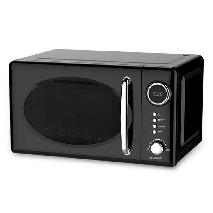 Mikrovågsugn Retro 20L 700W MW025 Svart Champion