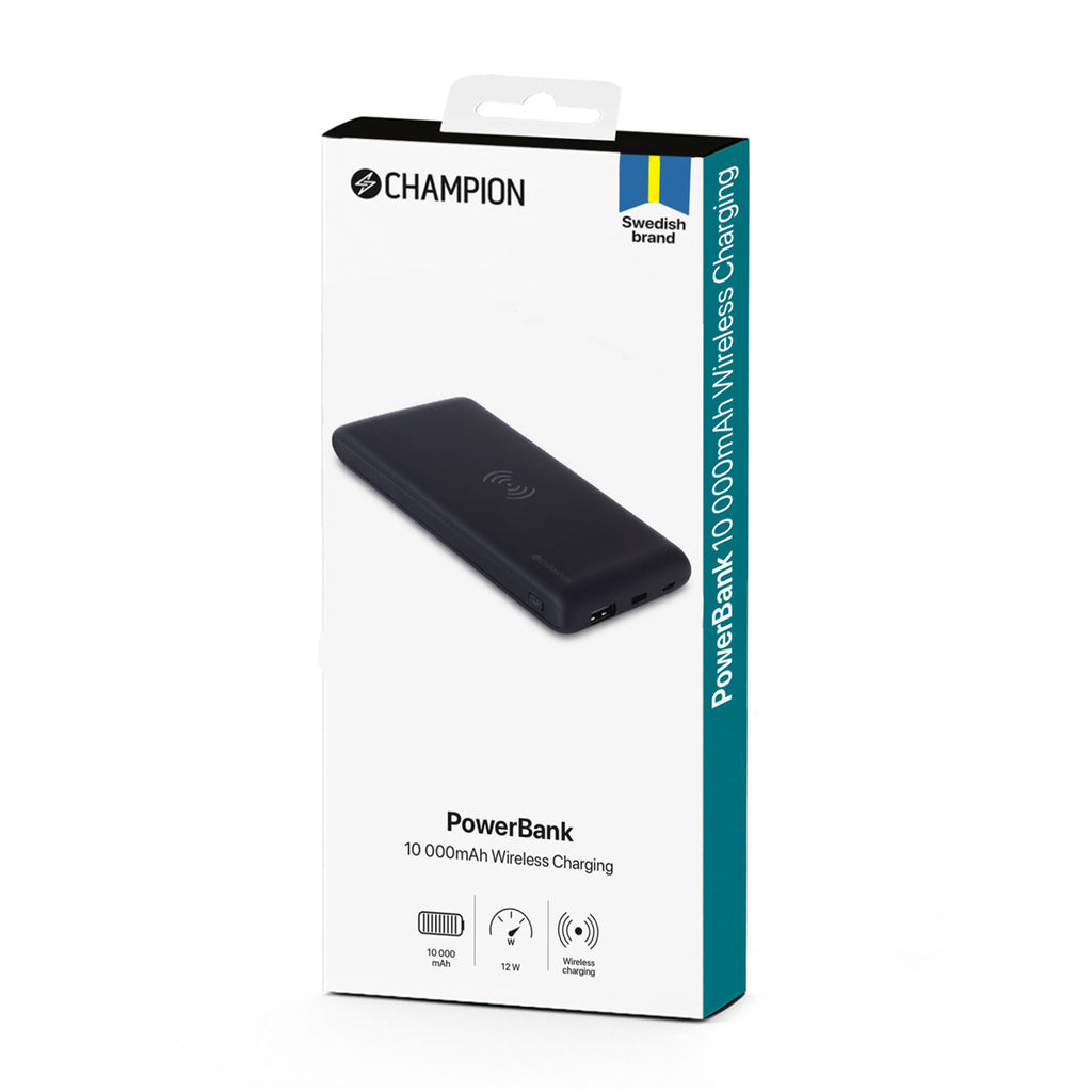 PowerBank 10000 mAh 12W + Wireless Charging Champion