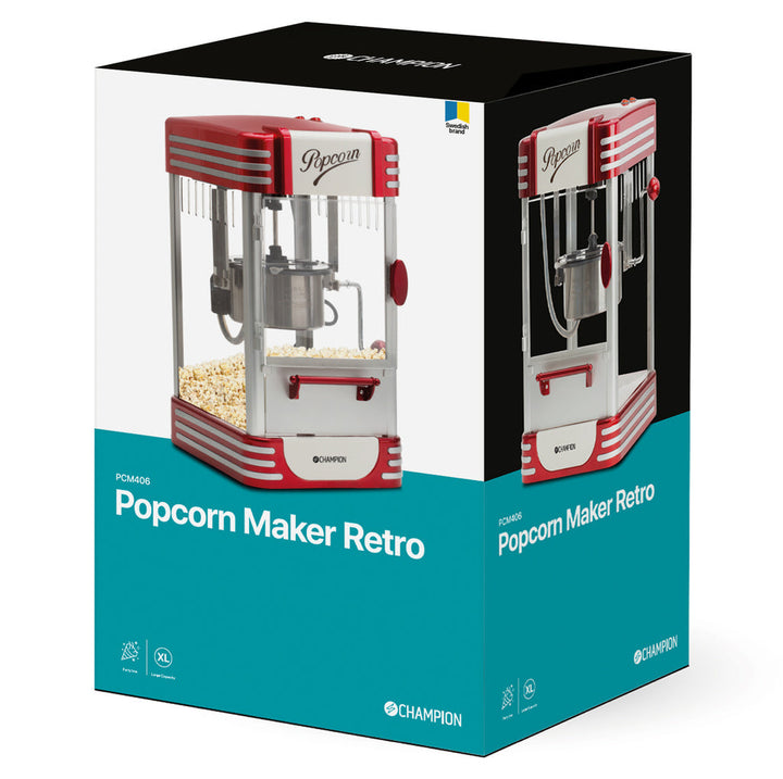 Popcornmaskin Retro XL PCM406 Röd Metallic Champion