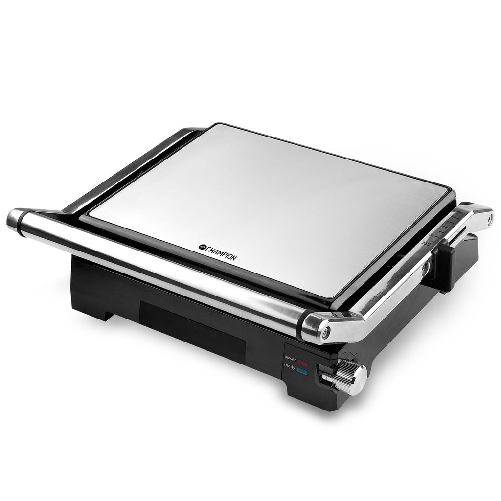 Paninigrill Pro 2in1 med Bordsgrill 2000W PG300 Rostfri Champion