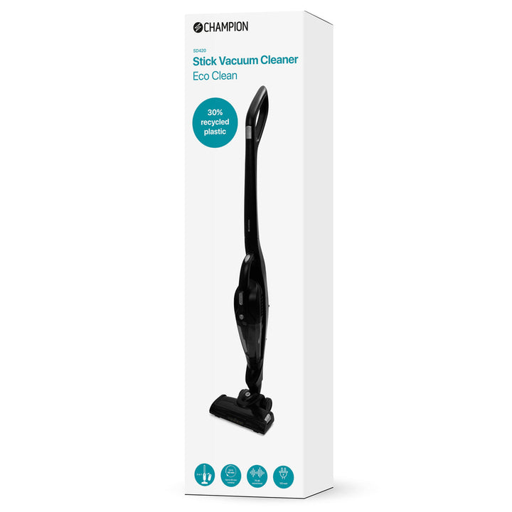 Skaftdammsugare Eco Clean 2in1 120W SD420 Mattsvart Champion