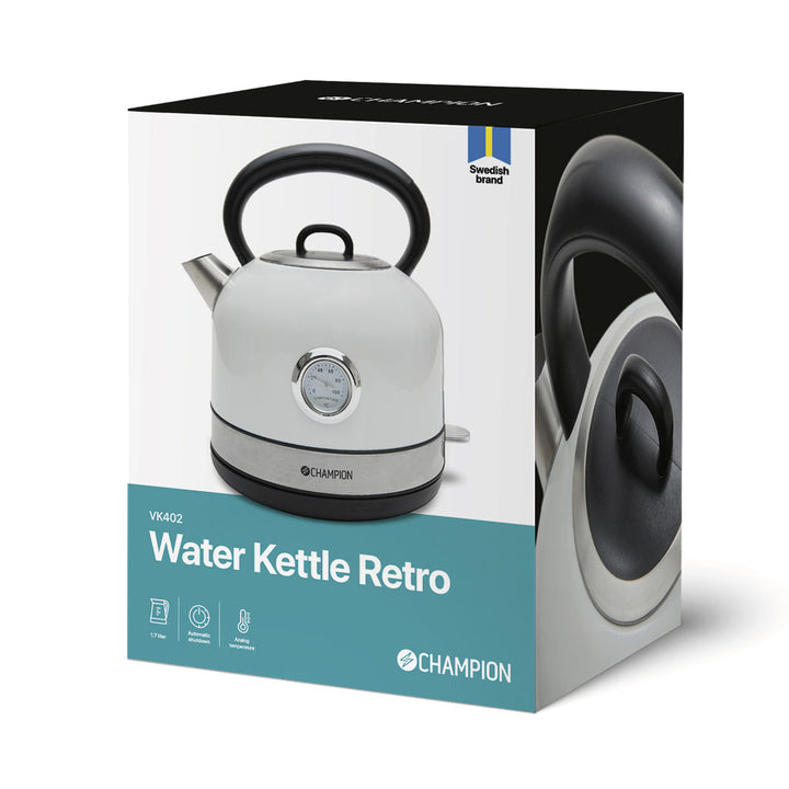 Vattenkokare Retro 1,7L VK402 Creme white Champion