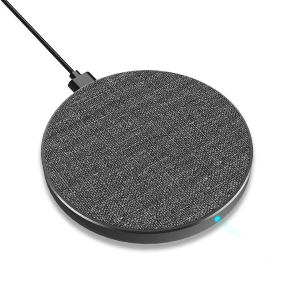 Trådlös Laddare 10W QI Metall/Tyg Champion