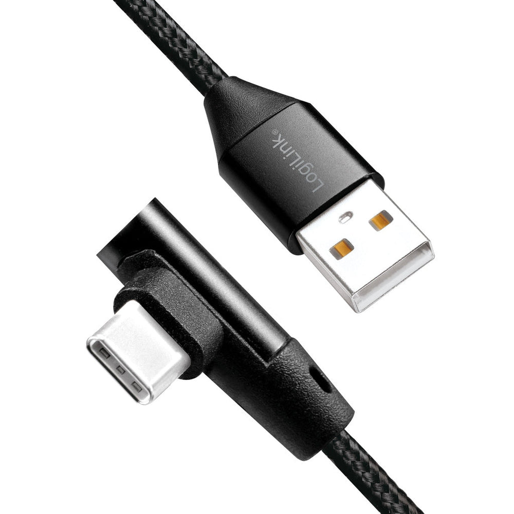 Vinklad USB-C-kabel USB 2.0 Max 15W 0,3m LogiLink