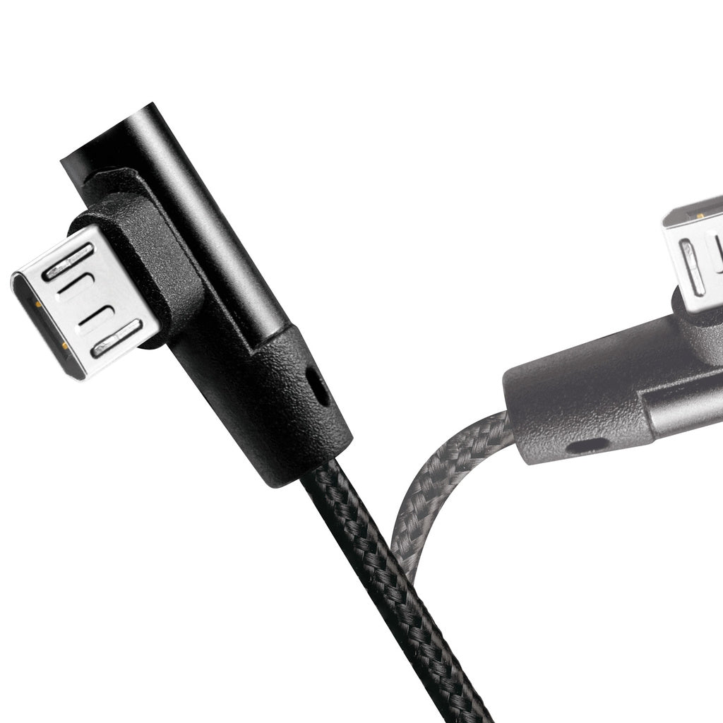 Vinklad MicroUSB-kabel USB 2.0 15W 1m LogiLink