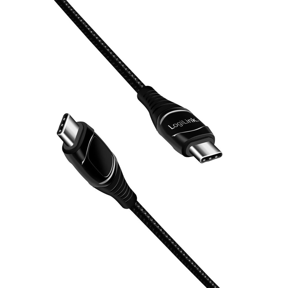 USB-C - USB-C-kabel med display USB 2.0 PD 3.1  240W 1 m Svart LogiLink