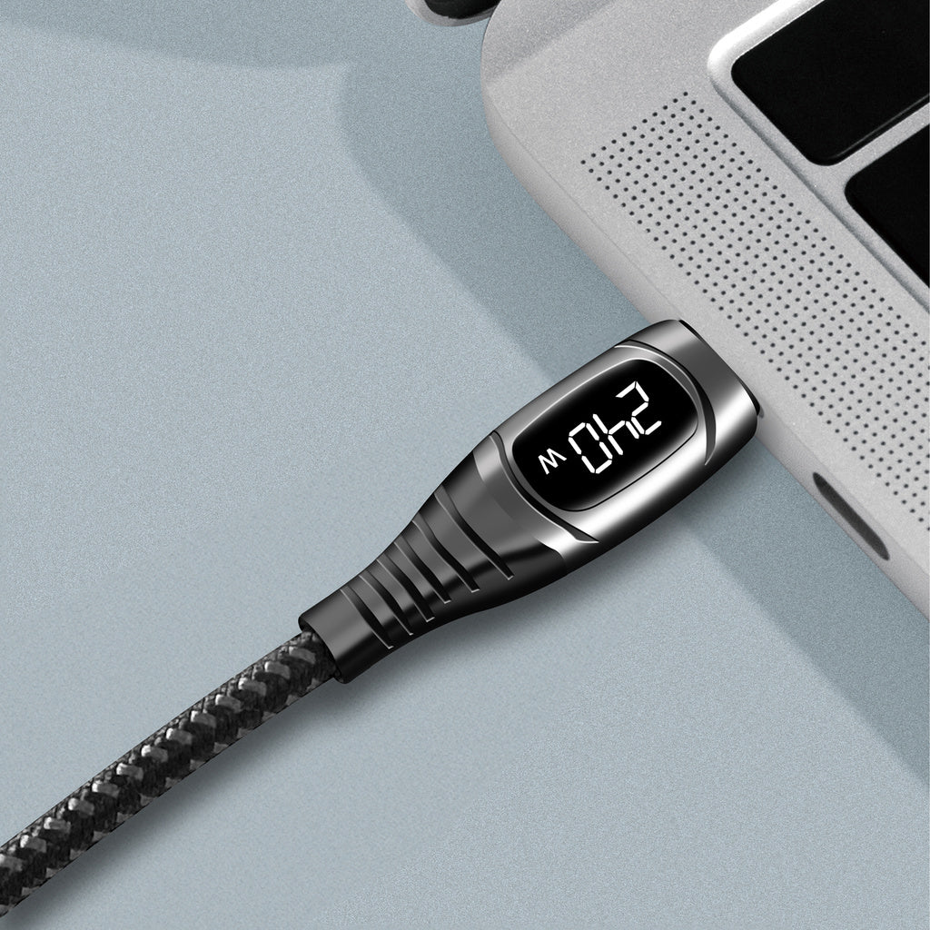 USB-C - USB-C-kabel med display USB 2.0 PD 3.1  240W 1 m Svart LogiLink