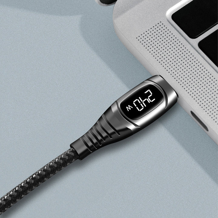 USB-C - USB-C-kabel med display USB 2.0 PD 3.1  240W 1 m Svart LogiLink