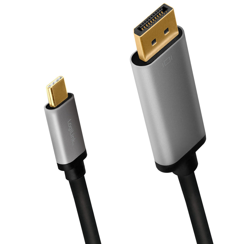 USB-C -> DisplayPort 4K/60Hz Aluminium 1,8m LogiLink