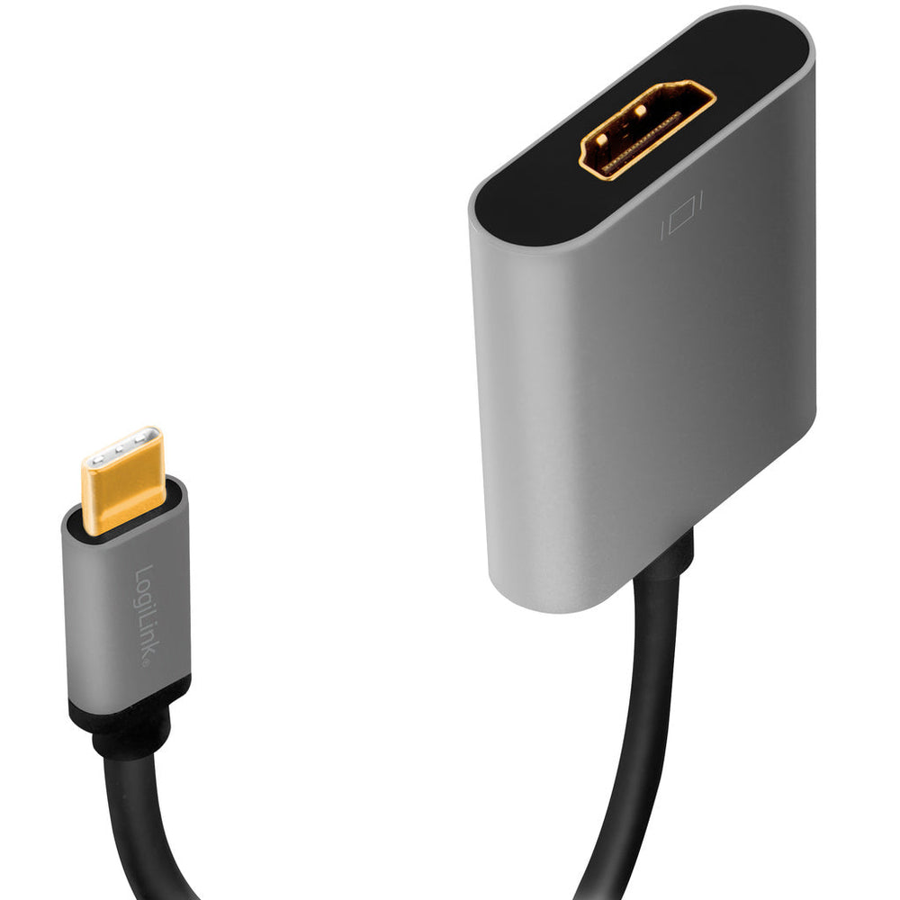 USB-C -> HDMI-adapter 4K/60Hz Aluminium 15cm LogiLink