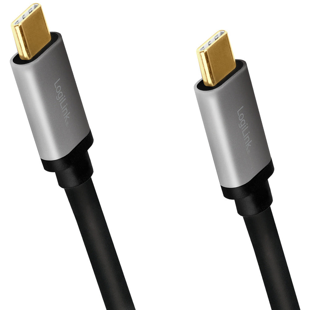 USB-C-kabel USB 2.0 PD 3.0 100W 480 Mbps Alu 1,5m LogiLink