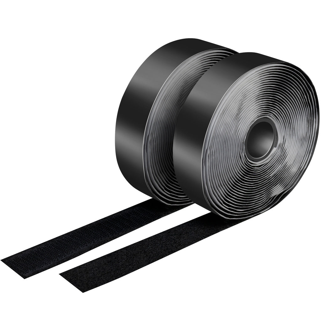 Kardborreband dubbelsidig 25mm 5 meter Svart LogiLink