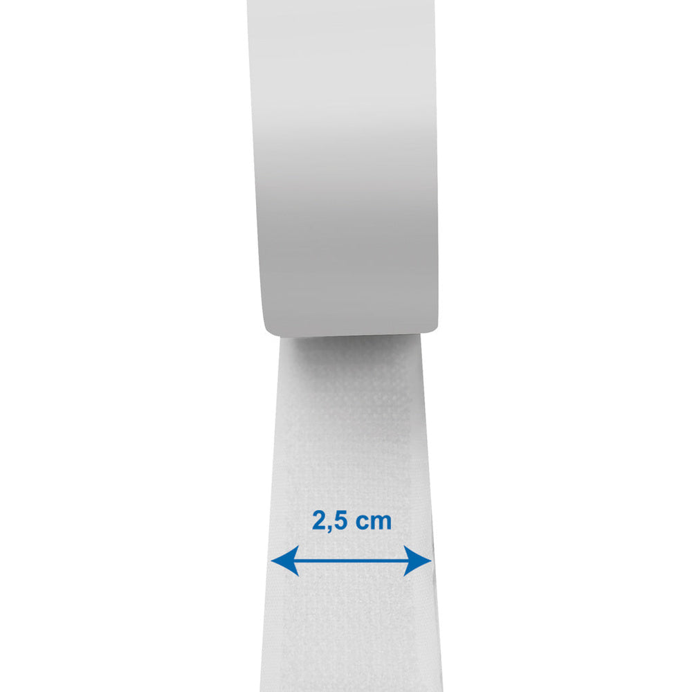 Kardborreband dubbelsidig 25mm 5 meter Vit LogiLink