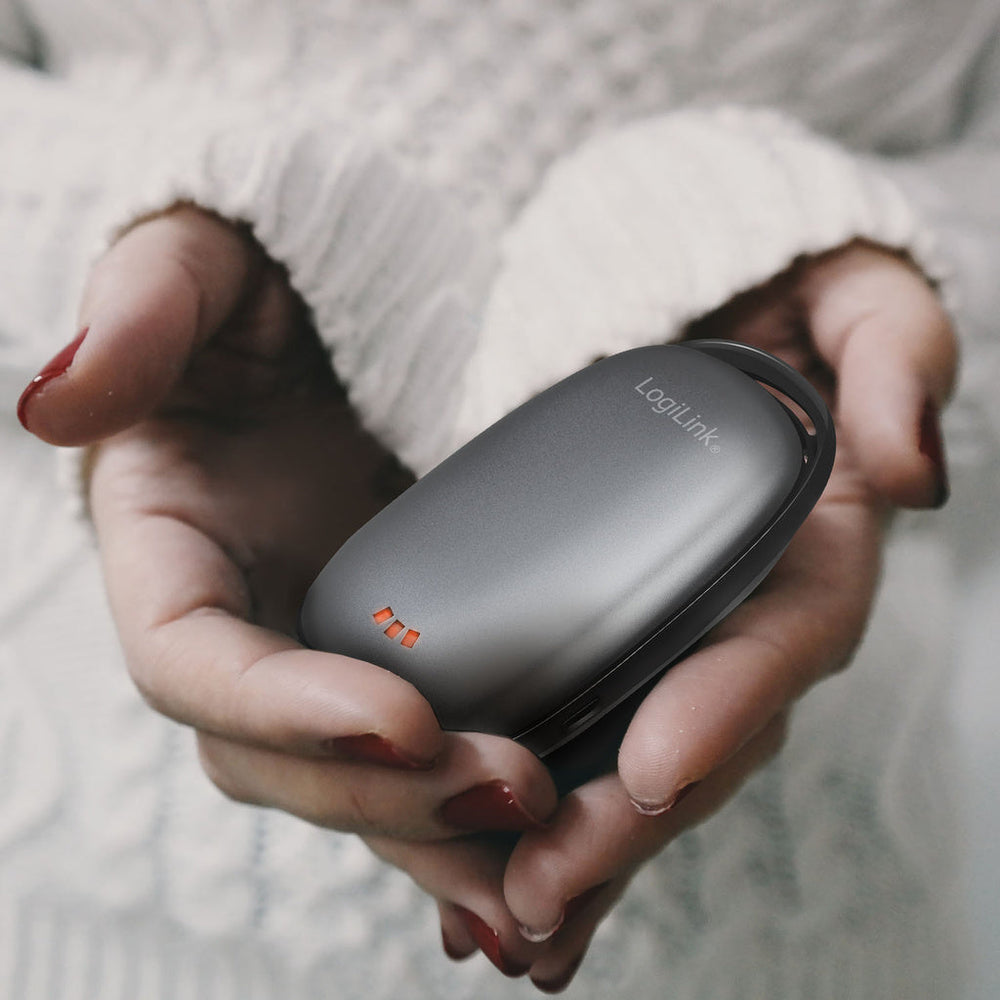 PowerBank med handvärmare 4000mAh Svart LogiLink