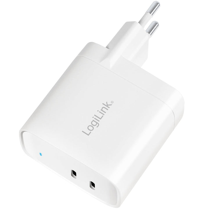 USB-laddare 2 x USB-C PD 40W GaN LogiLink