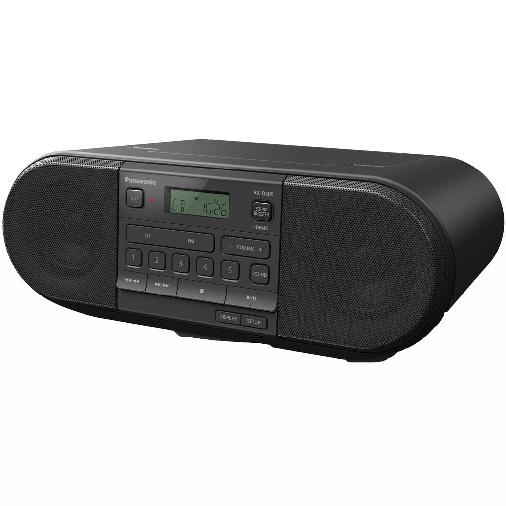 Kraftfull bärbar radio med CD Panasonic