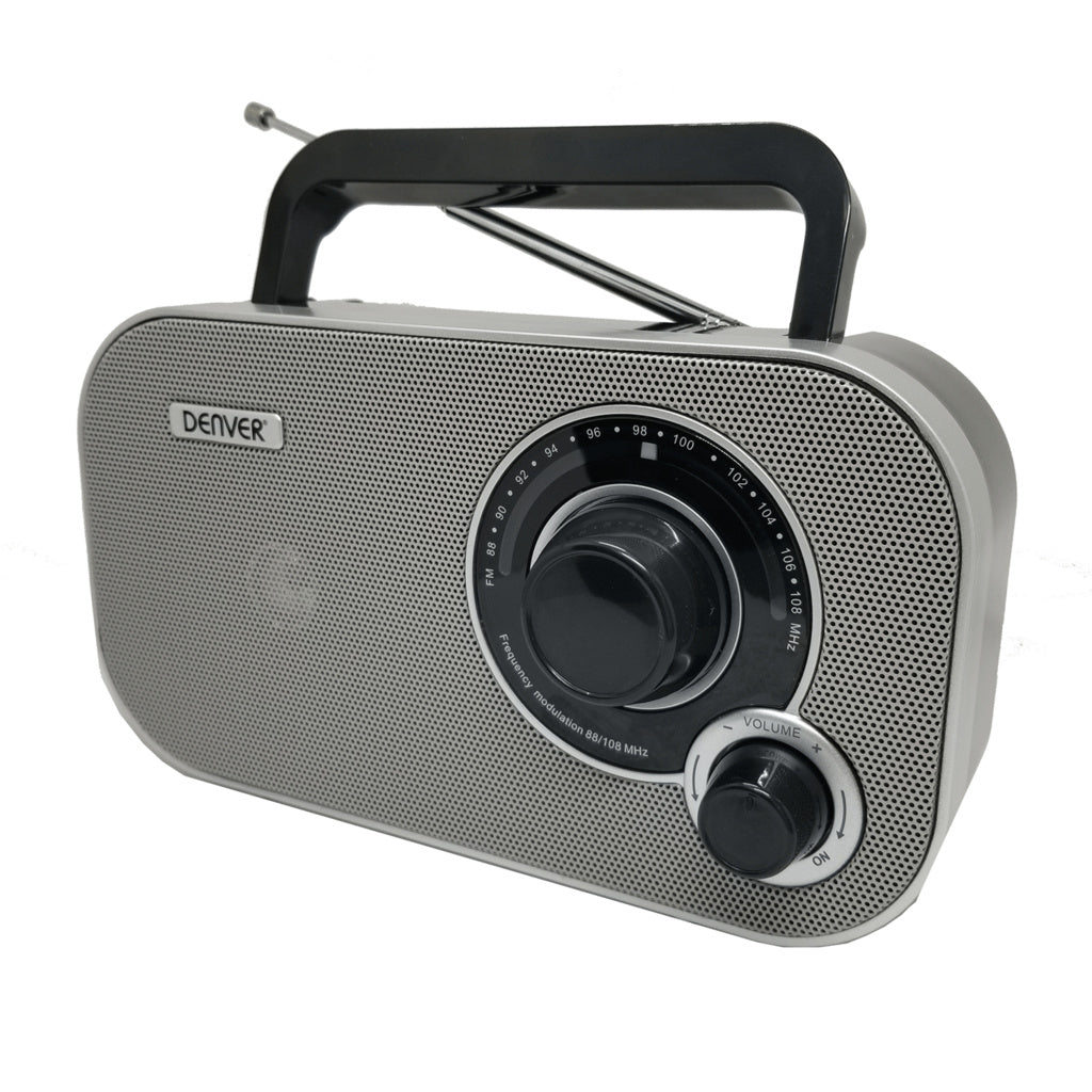 Analog FM-radio Grå och svart Denver